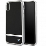 Чехол BMW Signature Aluminium stripe Hard PC/Aluminium для Apple iPhone X\XS (черный)