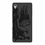 Чехол и защитная пленка для Sony Xperia Z3+ Deppa Art Case Black орел