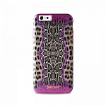 Чехол-накладка для iPhone 6 Puro Just Cavalli Python Leopard розовый