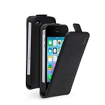 Чехол и защитная пленка для Apple iPhone 4/4S Deppa Flip Cover черный