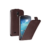 Чехол и защитная пленка для Samsung Galaxy S4 mini Deppa  Flip Cover коричневый