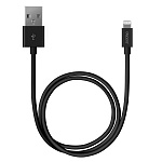 Дата-кабель USB-8-pin для Apple MFI Deppa черный 1.2м