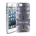 Чехол JUST CAVALLI для iPhone 5 Zebra серебристый