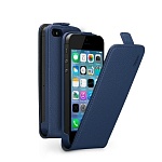 Чехол и защитная пленка для Apple iPhone 5/5S Deppa Flip Cover синий
