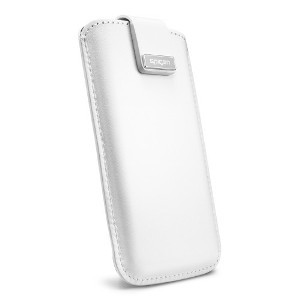 Кожаный чехол SGP для iPhone 5, 5s Leather Pouch Crumena белый