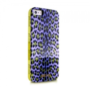 Чехол JUST CAVALLI для iPhone 5 Micro Leopard фиолетовый