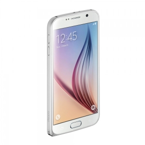 Чехол и защитная пленка для Samsung Galaxy S6 Deppa Alum Bumper серебряный