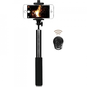 Универсальный монопод для селфи hoox Selfie Stick 808 Series со съемным пультом Bluetooth для смартфонов iOS/Android (черный)