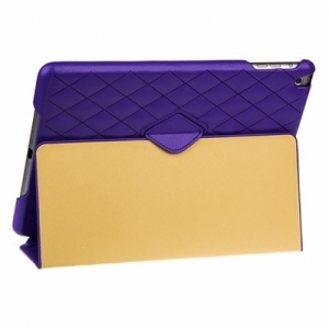 Чехол для iPad Air JisonCase QUILTED LEATHER SMART CASE фиолетовый