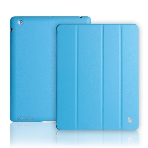 Jison Case Premium Leather кожаный чехол для iPad 2\3\4 (голубой)
