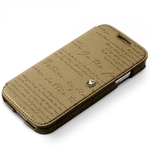 Чехол Zenus Lettering Diary Collection для Samsung Galaxy S4 бронзовый