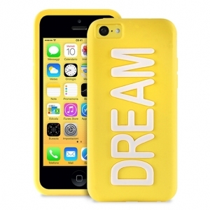 Силиконовый чехол PURO Night Cover DREAM для iPhone 5C желтый