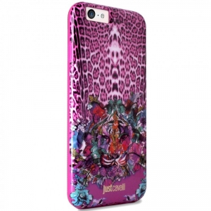 Чехол-накладка для iPhone 6 Puro Just Cavalli LEO TIGER GARDEN розовый