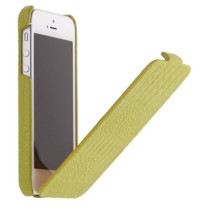 Чехол для iPhone 5 - Borofone Crocodile flip Leather case (салатовый)