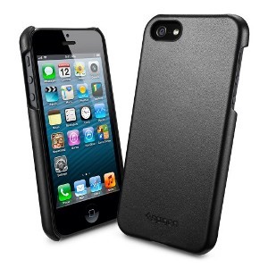 Кожаный чехол для iPhone 5 SGP Case Genuine Leather Grip черный