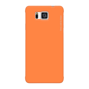 Чехол и защитная пленка для Samsung Galaxy Alpha Deppa Air Case оранжевый
