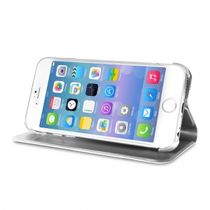 Чехол-книжка для iPhone 6 Plus Puro Custodia Booklet серебряный