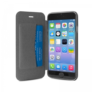Чехол-книжка для iPhone 6 Puro Custodia Booklet Crystal черный