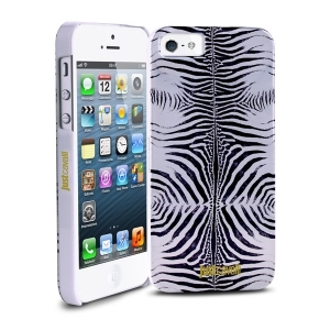 Чехол JUST CAVALLI для iPhone 5 Zebra серебристый