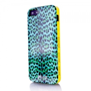Чехол JUST CAVALLI для iPhone 5 Micro Leopard бирюзовый