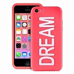 Силиконовый чехол PURO Night Cover DREAM для iPhone 5C розовый