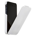 Кожаный чехол для iPhone 5, 5s - Borofone General flip Leather Case (белый)