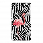 Чехол и защитная пленка для Sony Xperia Z3 Compact Deppa Art Case Jungle фламинго