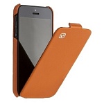 Кожаный чехол HOCO оранжевый для iPhone 5, 5s