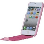 Кожаный чехол HOCO розовый для iPhone 5, 5s