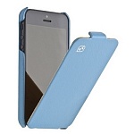 Кожаный чехол HOCO голубой для iPhone 5, 5s