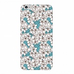 Чехол и защитная пленка для Apple iPhone 6 Plus Deppa Art Case Pastel белые цветы