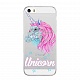 Силиконовый чехол Olle для iPhone 5/5S/SE (Unicorn)