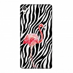 Чехол и защитная пленка для Sony Xperia Z3+ Deppa Art Case Jungle фламинго