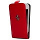Кожаный чехол Ferrari FF-Collection Red Flip для iPhone 5, 5s FEFFFLP5RE