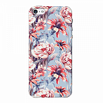 Чехол для Apple iPhone 5/5S/SE Deppa Art Case Flowers Голубые цветы