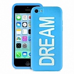 Силиконовый чехол PURO Night Cover DREAM для iPhone 5C голубой