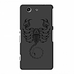 Чехол и защитная пленка для Sony Xperia Z3 Compact Deppa Art Case Black скорпион