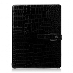 Кожаный чехол для Apple iPad 2\3\4 Zenus Presitge Prima Croco Series (black)