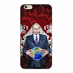 Чехол и защитная пленка для Apple iPhone 6 Plus Deppa Art Case Person Путин карта мира