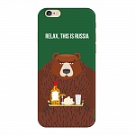 Чехол и защитная пленка для Apple iPhone 6/6S Deppa Art Case Patriot медведь