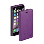 Чехол и защитная пленка для iPhone 6 Deppa Wallet Cover PU магнит фиолетовый