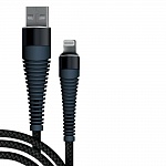 Дата-кабель BoraSCO Fishbone USB – Lightning, 3А, 1м (черный)