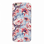 Чехол для Apple iPhone 6/6S Deppa Art Case Flowers Голубые цветы