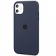 Силиконовый чехол для iPhone 11 Silicone Case (темно-синий)