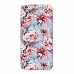 Чехол для Apple iPhone 6/6S Plus Deppa Art Case Flowers Голубые цветы