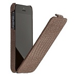 Чехол для iPhone 5 - Borofone Crocodile flip Leather case (коричневый)