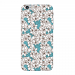Чехол и защитная пленка для Apple iPhone 6 Deppa Art Case Pastel белые цветы