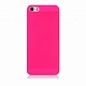 Ультратонкий чехол Just Case 0.3 mm для iPhone 5\5S малиновый