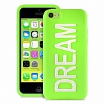 Силиконовый чехол PURO Night Cover DREAM для iPhone 5C салатовый