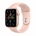 Умные часы Apple Watch Series SE 44mm (корпус из алюминия золотого цвета, спортивный ремешок цвета «розовый песок») 